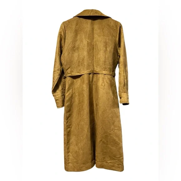Banana Republic Vegan Suede Trench Coat – Size 10 - Picture 3 of 5